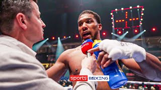 Anthony Joshua reacts to KNOCKING OUT Francis Ngannou ‼ [upl. by Erdnua]