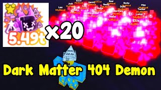 Got Full Team Of Dark Matter Mythical 404 Demon  Pet Simulator X Roblox [upl. by Aiceled9]