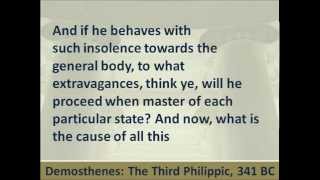 Third Philippic by Demosthenes  Hear and Read the Speech Against King Philip of Macedon [upl. by Rorrys]