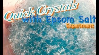 Quick Crystals with Epsom Salt Experiment epsom salt experimentsmagnesium sulfate [upl. by Verene567]