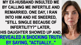 My ex husband called me infertile and remarried After divorce his daughter told me a truth [upl. by Elletnahc603]