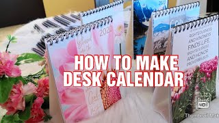 HOW TO MAKE DESK CALENDAR  Simply Cass [upl. by Jourdain]