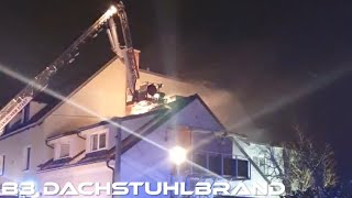 Feuerwehr Einsatzfahrt 40 B3 Dachstuhlbrand in Traiskirchen [upl. by Ivette]