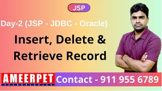 JSP  JDBC  Oracle Connection  Ameerpet Technologies  By Srinivas [upl. by Tubb]