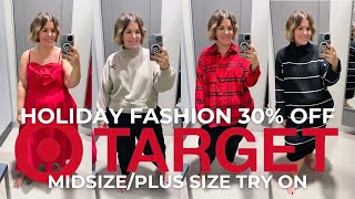 MidsizePlus Size Target Dressing Room Try On  MUST SEE Holiday Outfits  Curvy Winter Outfits [upl. by Saisoj160]