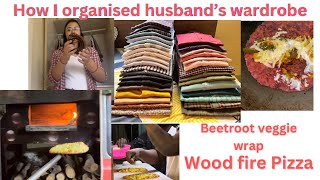 Wardrobe organisation ideas hacks and tipsBeetroot wrap recipe  Husband wardrobe  space saving [upl. by Nwahsak]