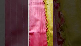 Pink and green combination beautiful pure kancheepuram silk saree 😍😍👌👌shortvideo [upl. by Nylrak]