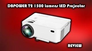 DBPOWER T2 1500 Lumens LED Projector Review [upl. by Lyrej]