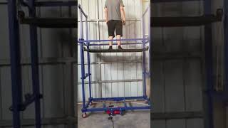 Electric scaffolding motirized lifting platform for materials handling [upl. by Aoht434]