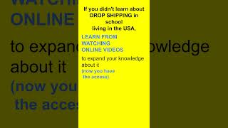 If you didn’t learn about DROP SHIPPING in school living in the USA READ this ASAP [upl. by Gahl78]