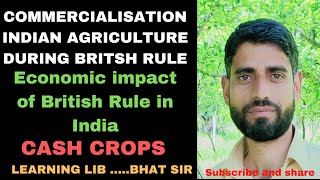 COMMERCIALISATION OF AGRICULTURE IN INDIA BRITSH RULE IN INDIA [upl. by Aronaele]