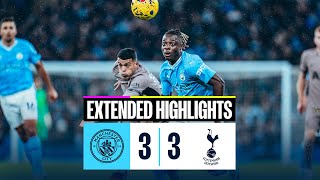 EXTENDED HIGHLIGHTS  Man City 33 Tottenham  Points shared in Premier League thriller [upl. by Charbonneau183]