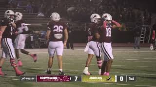 Brownwood vs Andrews  Week 10 2023 Season Replay [upl. by Neiman219]