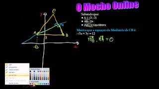 Equação da Mediatriz  Demonstração  Geometria analítica 11º ano [upl. by Lomasi318]