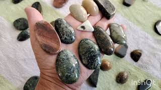 Cerium oxide polish washout Gemstone beach stone slices [upl. by Maddy]