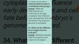 Embryology in Invertebrates part2 zoology shorts [upl. by Nellda]