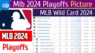 MLB Playoff Picture 2024Astros Clinch AL WestUpdated Bracket StandingsMLB standings 2024 [upl. by Sitrik385]