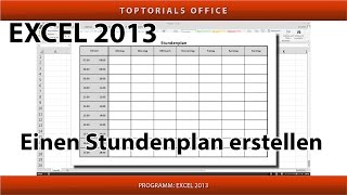 STUNDENPLAN  TAGESPLAN erstellen zum Ausdrucken und Download Excel [upl. by Ecinev]