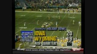 1987 Holiday Bowl  18 Iowa vs Wyoming Highlights [upl. by Annoek]