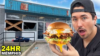 Eating at SKETCHY Restaurants For 24 Hours in Memphis [upl. by Ltsyrk577]