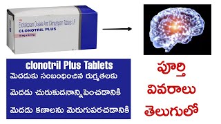 Clonotril Plus 0510mg Tablets Uses SideEffects In Telugu [upl. by Chemarin]