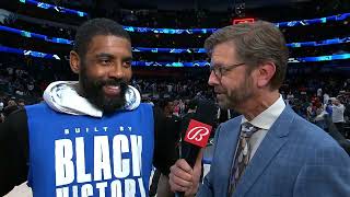 Kyrie Explains Layup on Wemby amp Win vs Spurs Postgame interview 🎤 [upl. by Farkas]