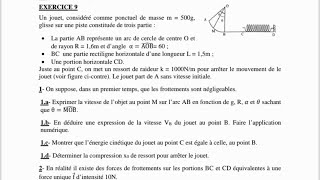 Énergie cinétique Exercice 2 1 ère S [upl. by Romo231]