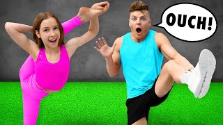 GIRLS vs BOYS Gymnastics amp Flexibility Challenge [upl. by Ybocaj414]