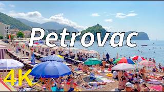 Petrovac Montenegro 4K Walking Tour 2024 [upl. by Philips]