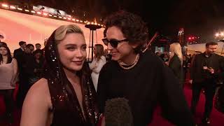 quotDune Part 2quot Premiere  Timothee Chalamet amp Florence Pugh Interview BBC London  February 15th 2024 [upl. by Sage]