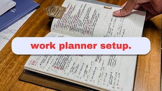 WORK PLANNER SETUP in a Horizontal Weekly Spread [upl. by Castor]