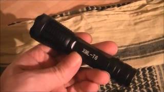 Skywolfeye XML T6 zoomable torch [upl. by Starlene493]