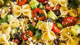 Simple amp Quick Pasta Salad Ready In 20 Minutes How to make Farfalle Pasta Salad pastasalad [upl. by Yenduhc]