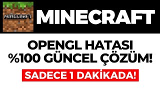 Minecraft OpenGL Hatası Nasıl Çözülür Minecraft OpenGL Hatası Alıyorum Ne Yapmalıyım GÜNCEL [upl. by Arehsat]