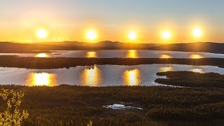 Kiruna in Swedish Lapland  the Aurora borealis and midnight sun [upl. by Ingrid926]