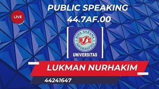 Tugas UTS Public Speaking [upl. by Lecia]