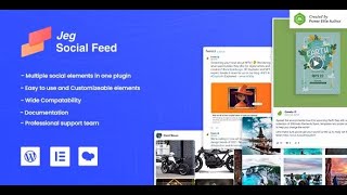 Jeg Social Feed for WordPress Widget Shortcode amp Add Ons for Elementor amp WPBakery Page By jegtheme [upl. by Elleral]