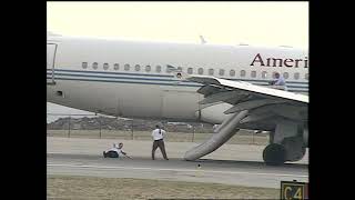 RAW Video America West Emergency Landing  Slides Deployed [upl. by Suoicerp]