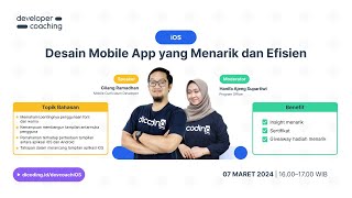 DevCoach 138  iOS  Desain Mobile App yang Menarik dan Efisien [upl. by Ellehsim]