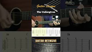 Metallica  The Unforgiven II easy guitar tutorial [upl. by Wernsman]