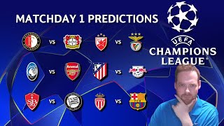 My Champions League Matchday 1 Predictions 190924 [upl. by Yeldahc]