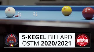 ÖSTM 5Kegel Billard 202021  Finaltag  Tisch 1 [upl. by Ahsiuqram]