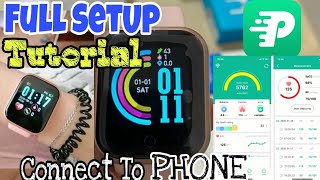 FitPro Full Tutorial  How To SetUp FitPro BRACELET Smart Watch D20Pro Connect To Phone [upl. by Conney828]