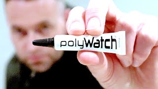 How to remove scratches from a watch face Polywatch review Acrylic crystal scratch remover [upl. by Nylatsyrk]