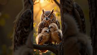 Adorable Owl FAMILY Moments Captured on Camera [upl. by Airdnola]