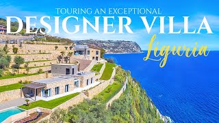 Touring a MODERN DELIGHT on the RIVIERA DEI FIORI in Italy  Lionard Luxury Real Estate [upl. by Nehgaem]