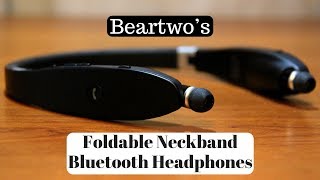 Beartwo’s Foldable Neckband Bluetooth Headphones [upl. by Heidt]