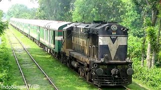 Maitree Express BWN 18714 Alco WDM 3A IR Loco With BR LHB Rake departing Darshana station [upl. by Mitch]