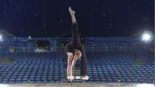 Irina Naumenko is working on hand balancing combinations [upl. by Goodkin521]