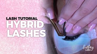 Hybrid Lashes  Eyelash Extension Tutorial [upl. by Ainuj]